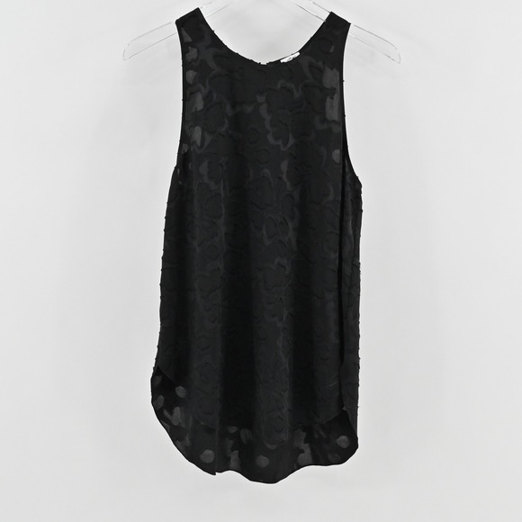 Aritzia Tops - Aritzia Wilfred Womens‎ Silk Textured Top Size M Black Floral Sleeveless Blouse